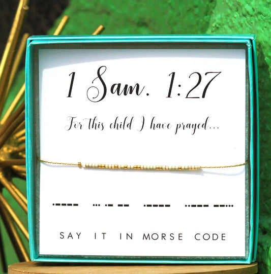Morse Code Bracelet | 1 Samuel 1:27