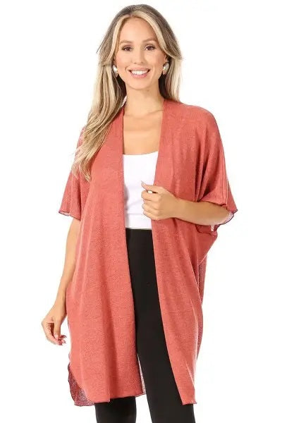 Knit Kimono | Rust