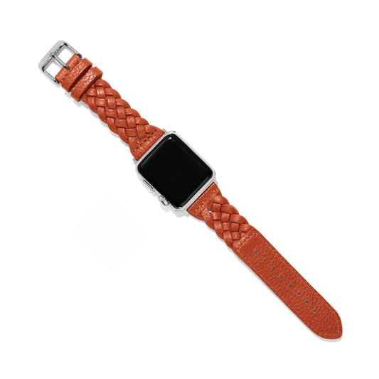 Sutton Braided Leather Watch Band | Chili Pepper