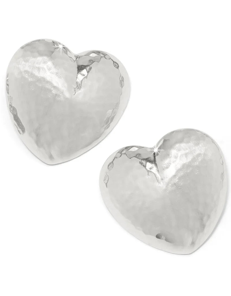 Trianon Heart Earrings | Silver