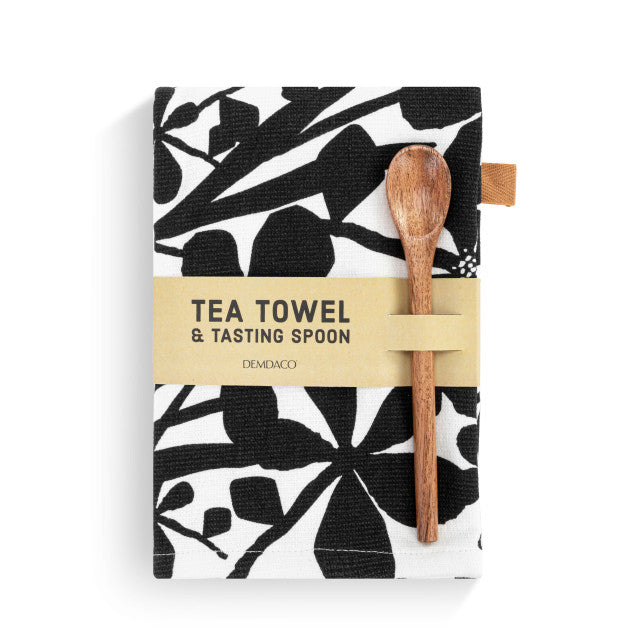 Bold Floral Kitchen Towel & Tasting Spoon Set