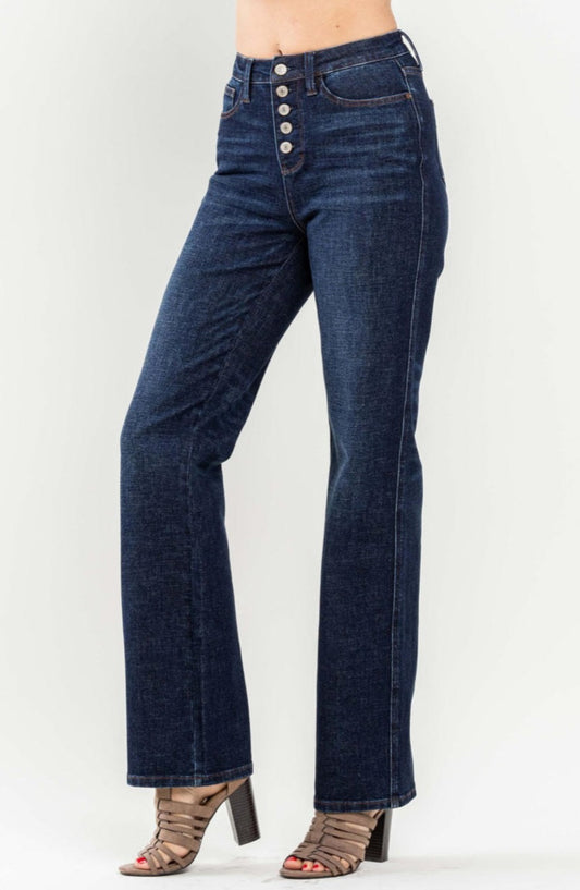 High Waist | Straight | Button Fly Jeans