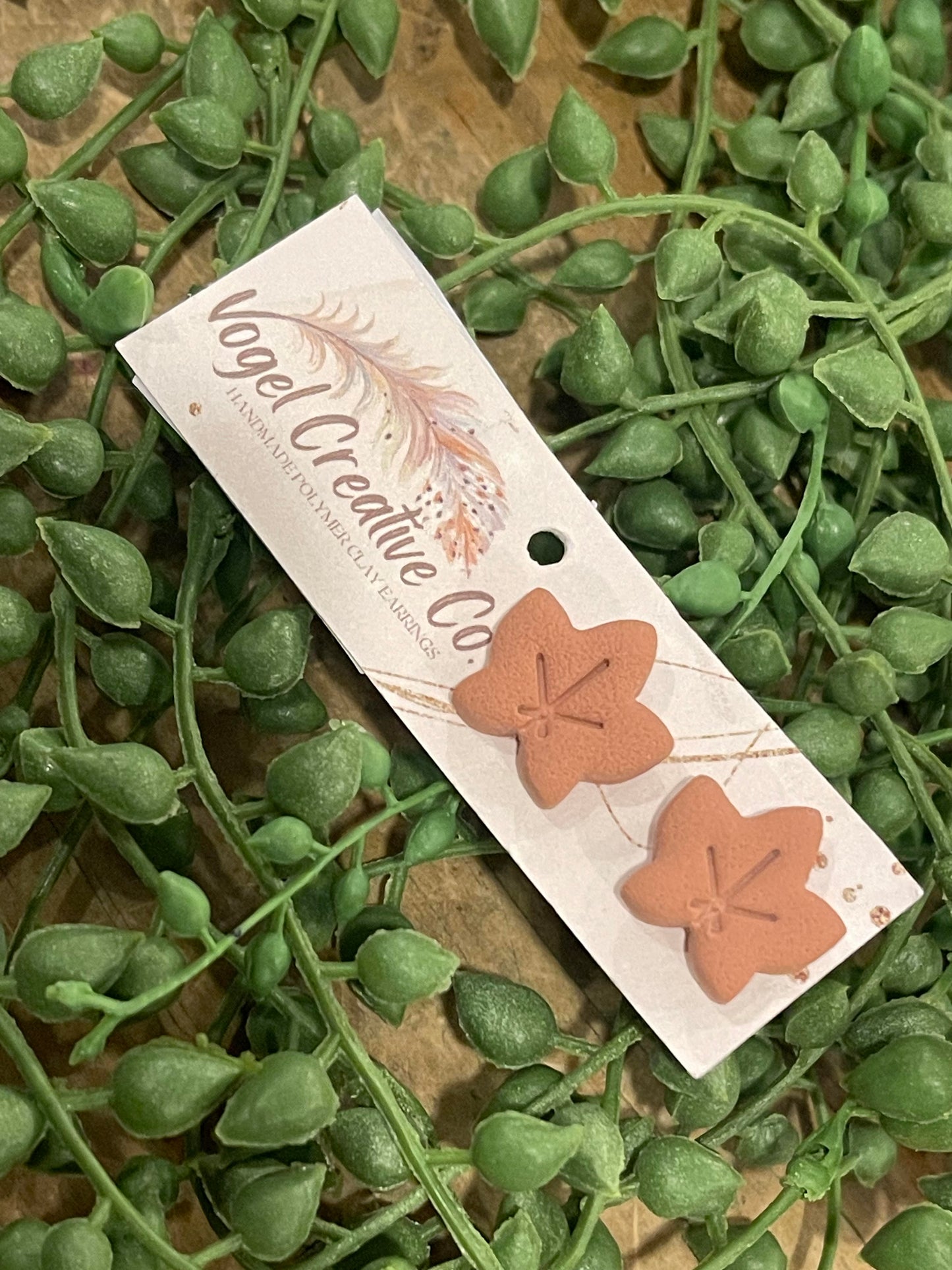 Polymer Clay Earrings | Leaves