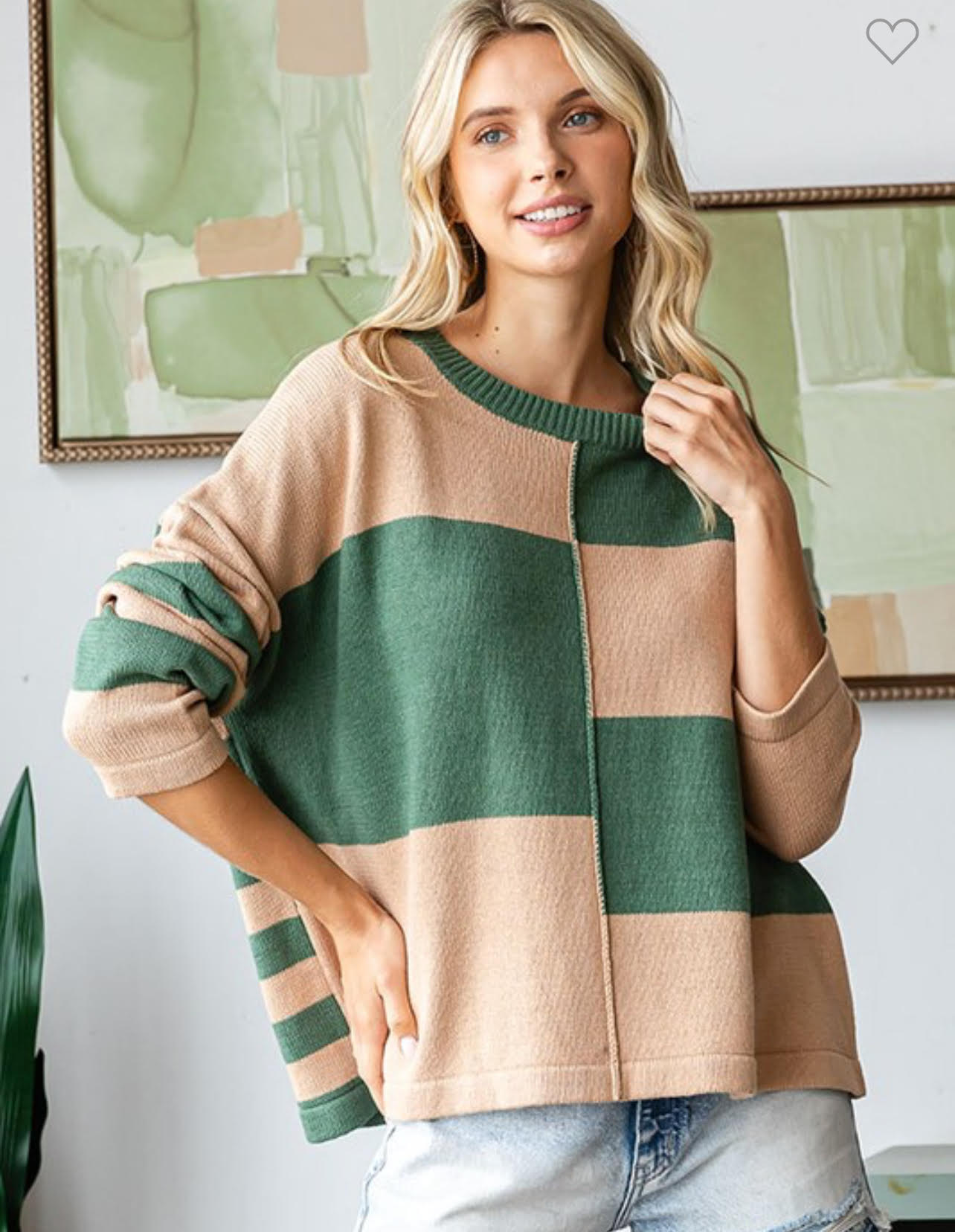 Multi Striped Sweater | Forest