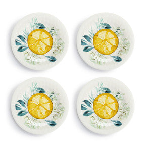 Lemons Appetizer Plates - Set of 4