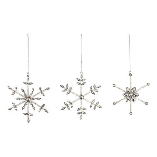 Sparkly Silver Snowflake Ornament