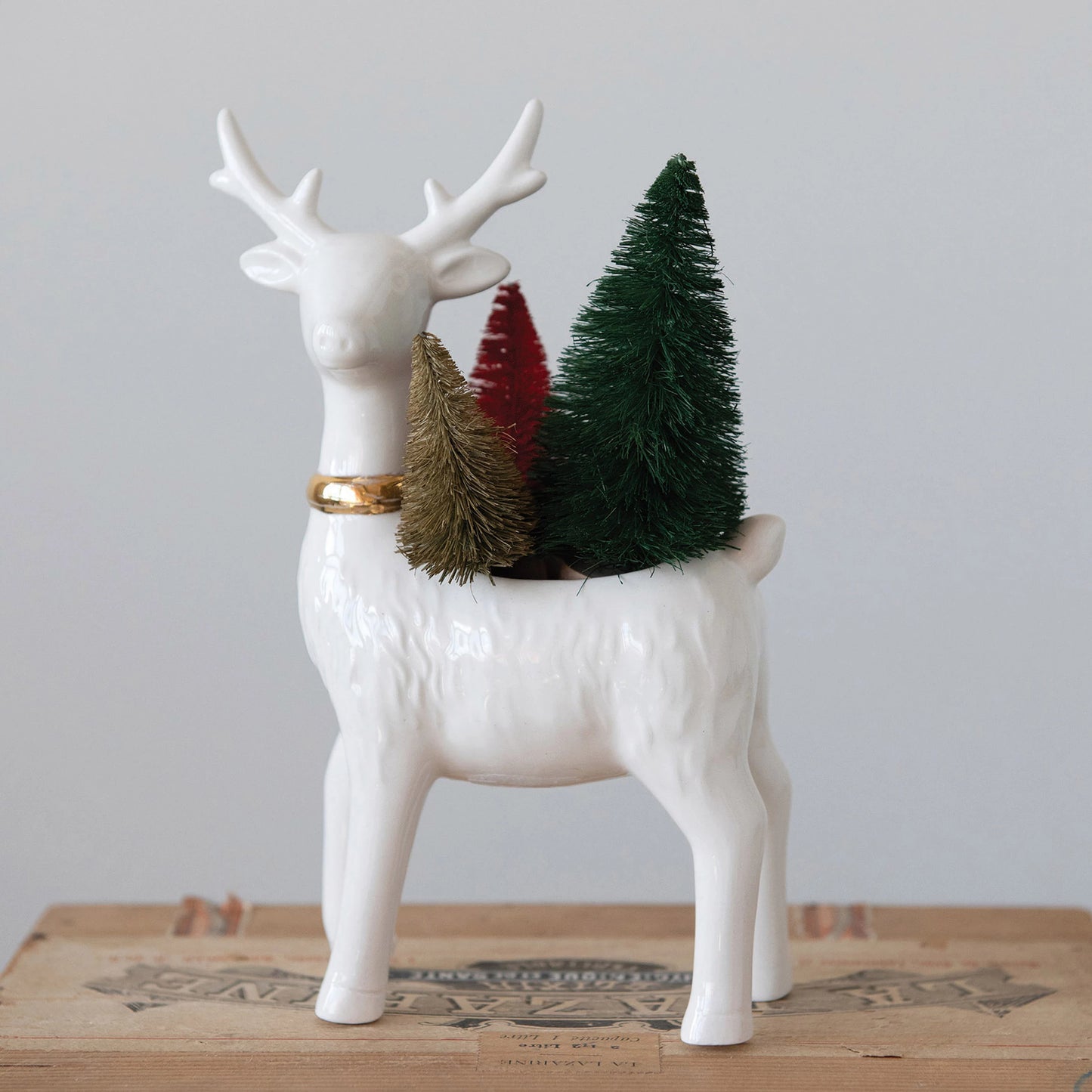 Stoneware Reindeer Planter