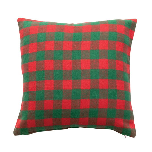 18" Red & Green Buffalo Check