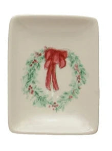 Stoneware Dish with Holiday Image