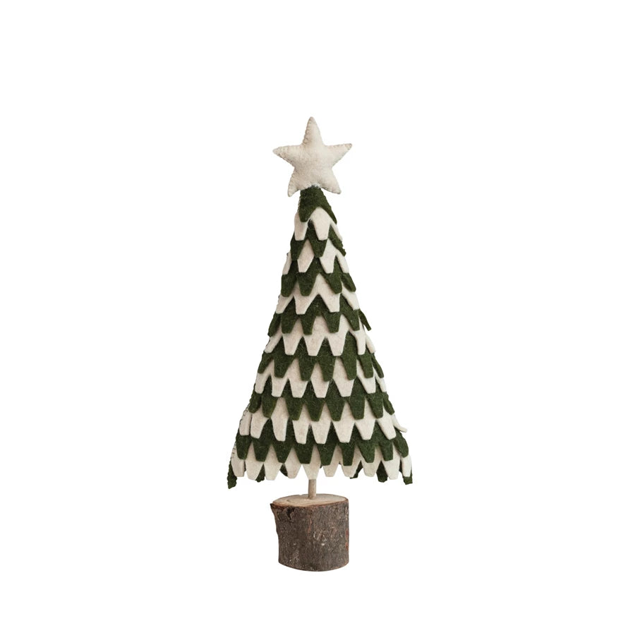 Handmade Wool Felt Tree w/ Star