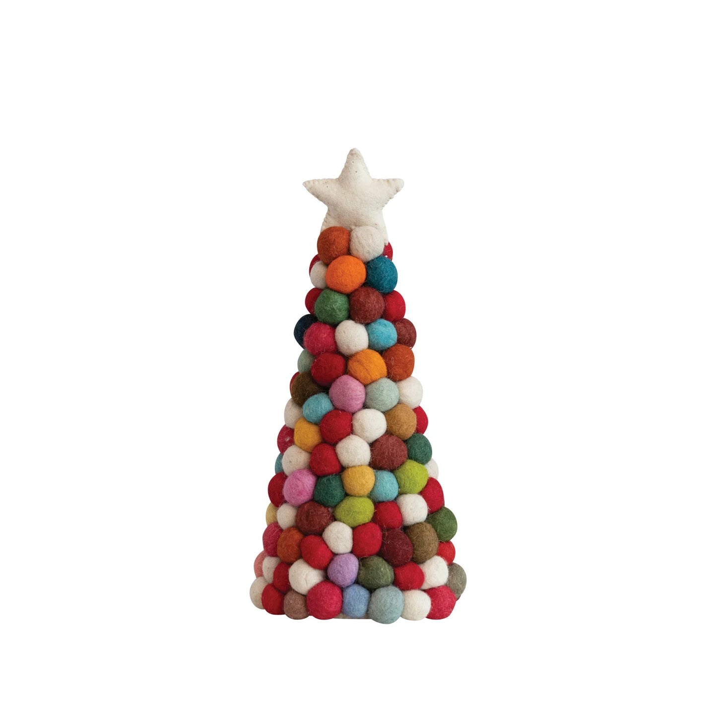 Handmade Wool Felt Pom Pom Tree