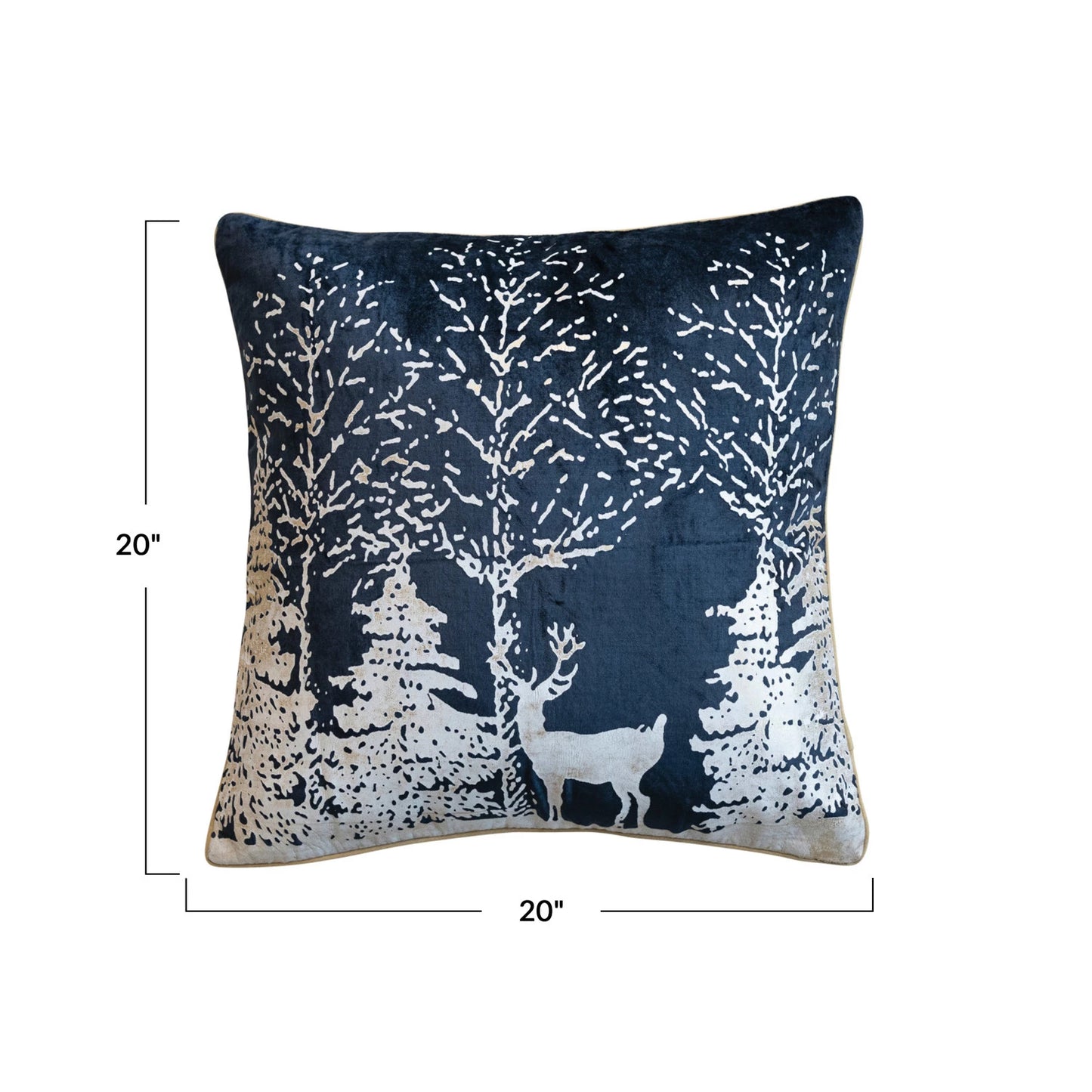 Square Cotton Velvet Printed Foil Pillow