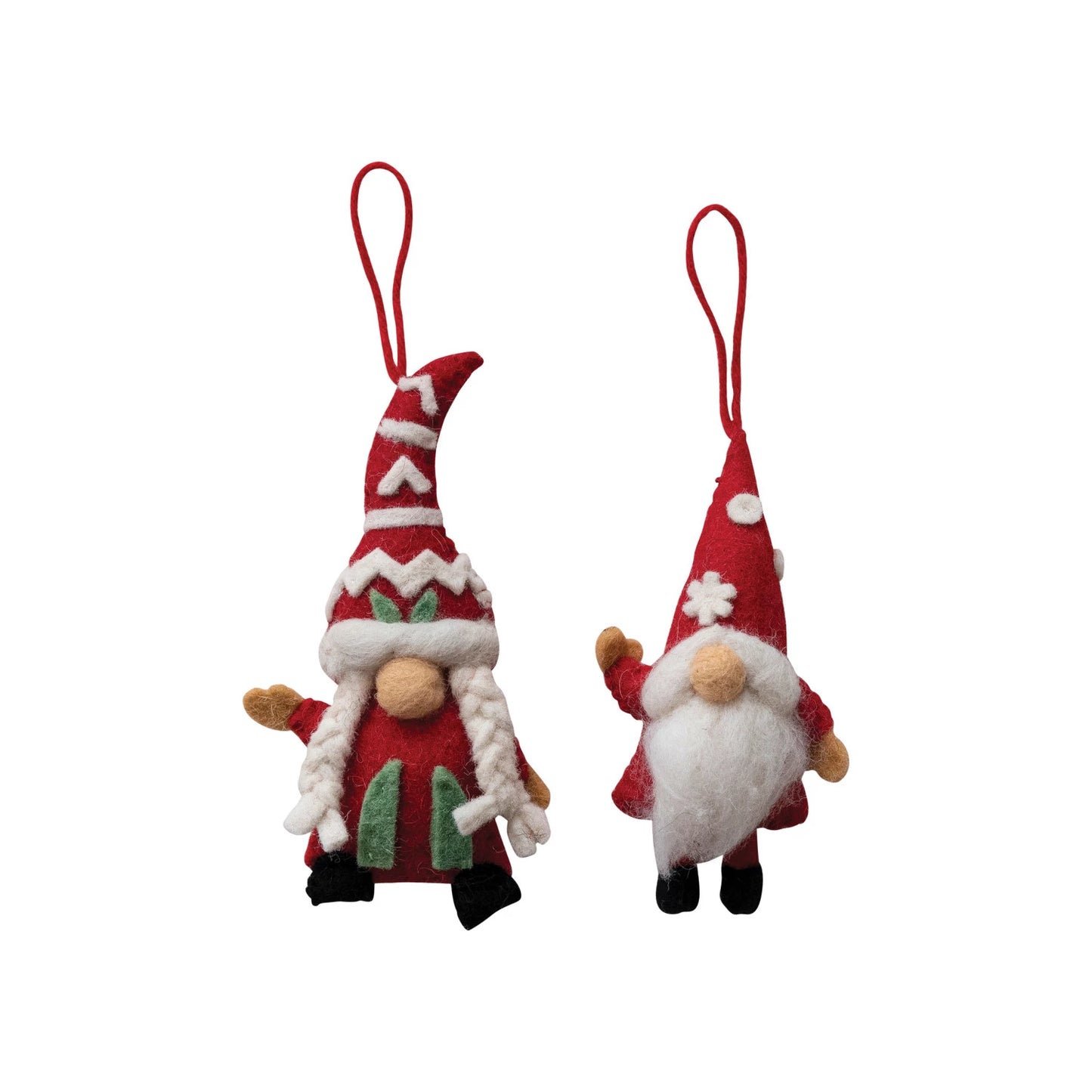 Handmade Wool Felt Gnome Ornament