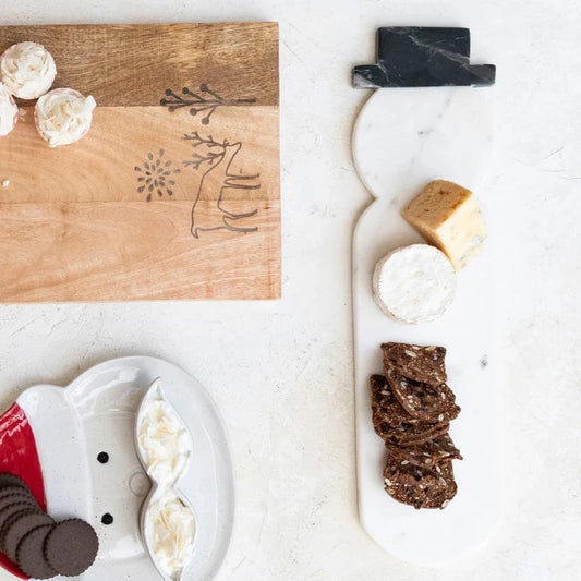 Marble Snowman Shaped Cutting Board