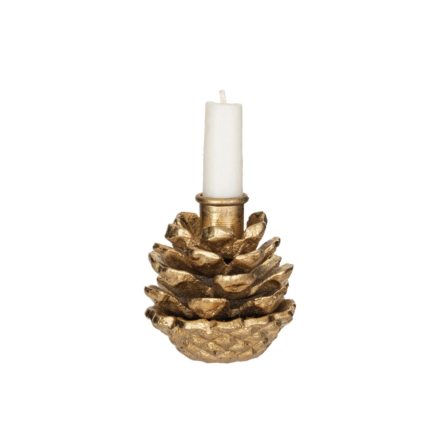 Cast Iron Pinecone Shaped Taper Holder