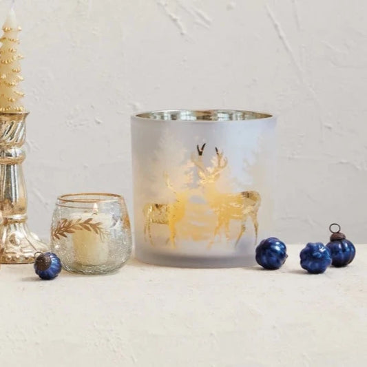 Mercury Glass Candle Holder