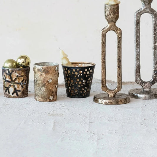 Punched Metal Tealight Holder