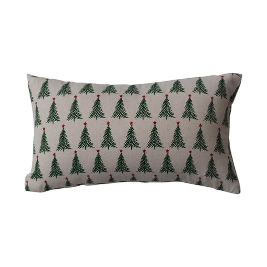 Cotton Printed Lumbar Pillow