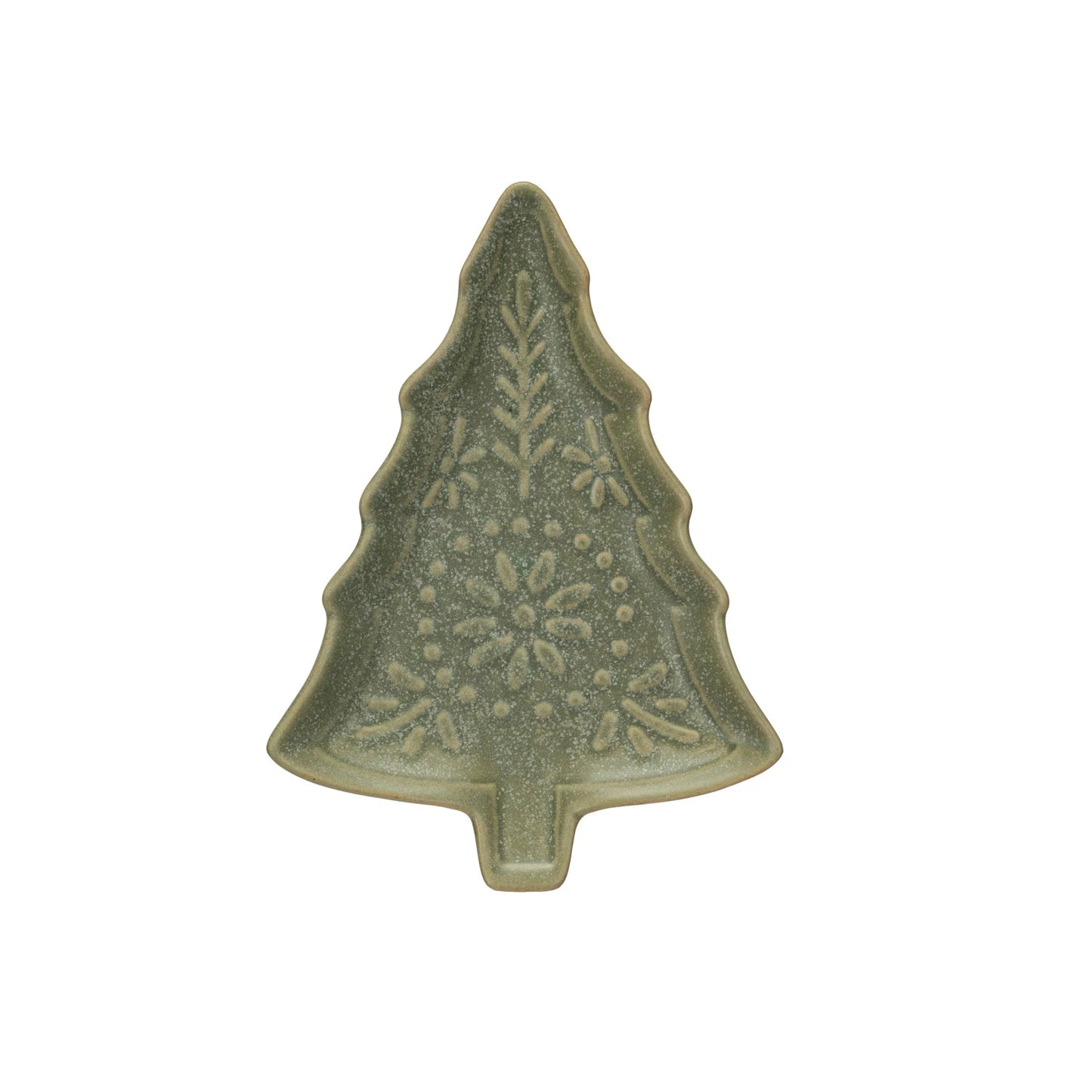 Stoneware Tree Shaped Plate