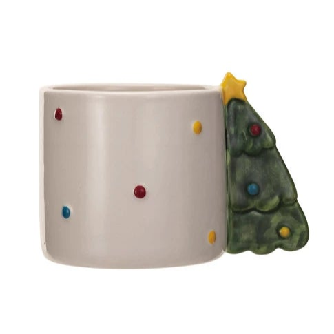 Hand-Painted Holiday Stoneware Mug