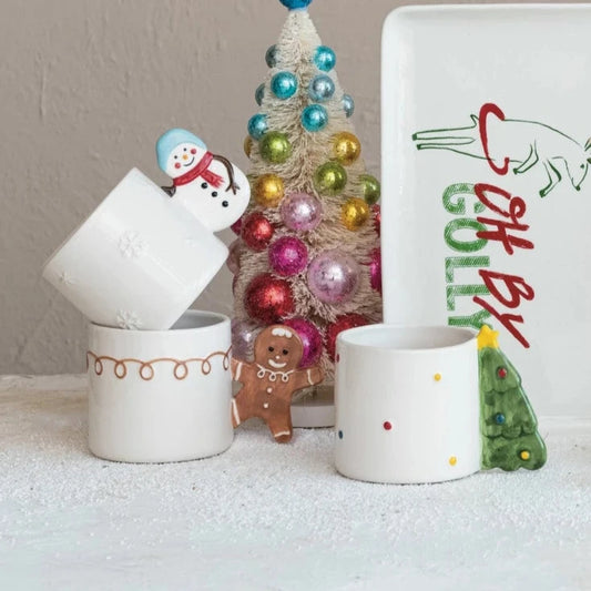 Hand-Painted Holiday Stoneware Mug