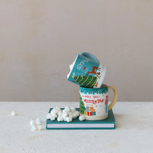 Ceramic Mug with Holiday Scene