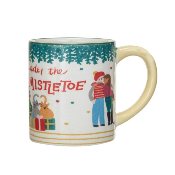 Ceramic Mug with Holiday Scene