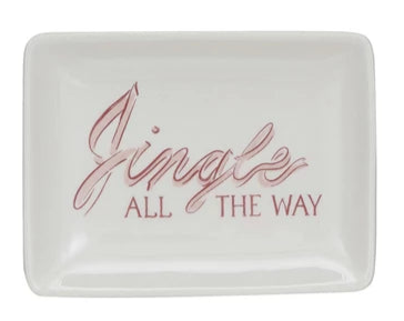 Stoneware Dish with Holiday Sayings