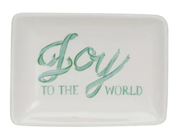 Stoneware Dish with Holiday Sayings