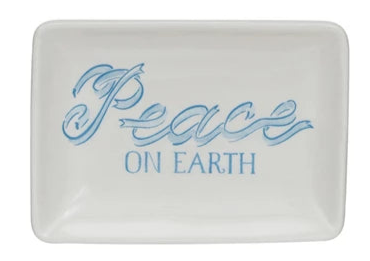 Stoneware Dish with Holiday Sayings