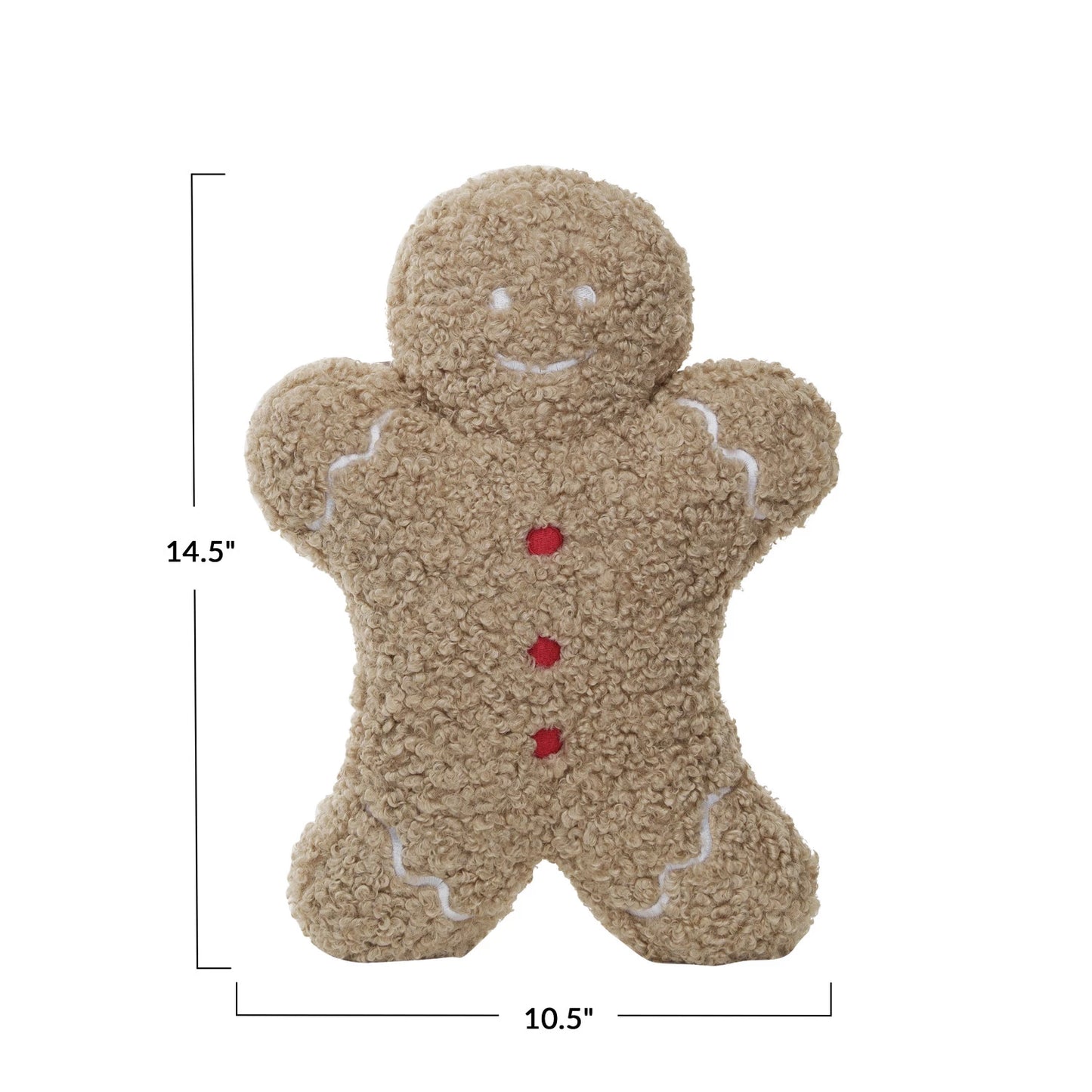 Bouclé Gingerbread Man Pillow