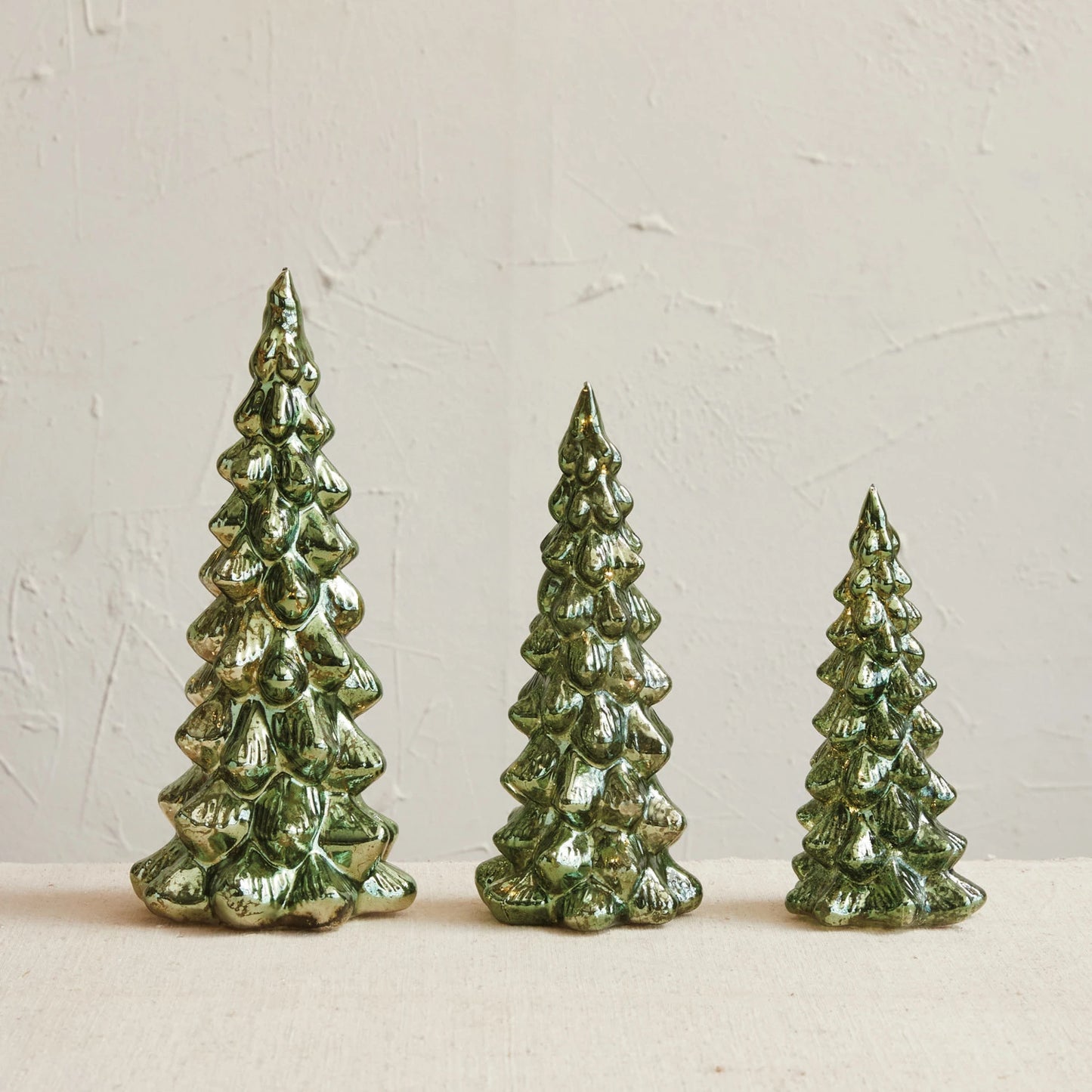 Mercury Glass LED Trees