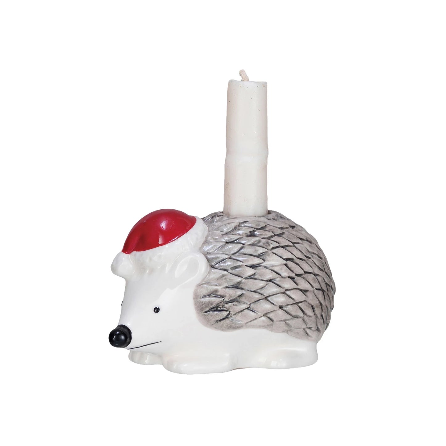 Stoneware Hedgehog Taper Holder