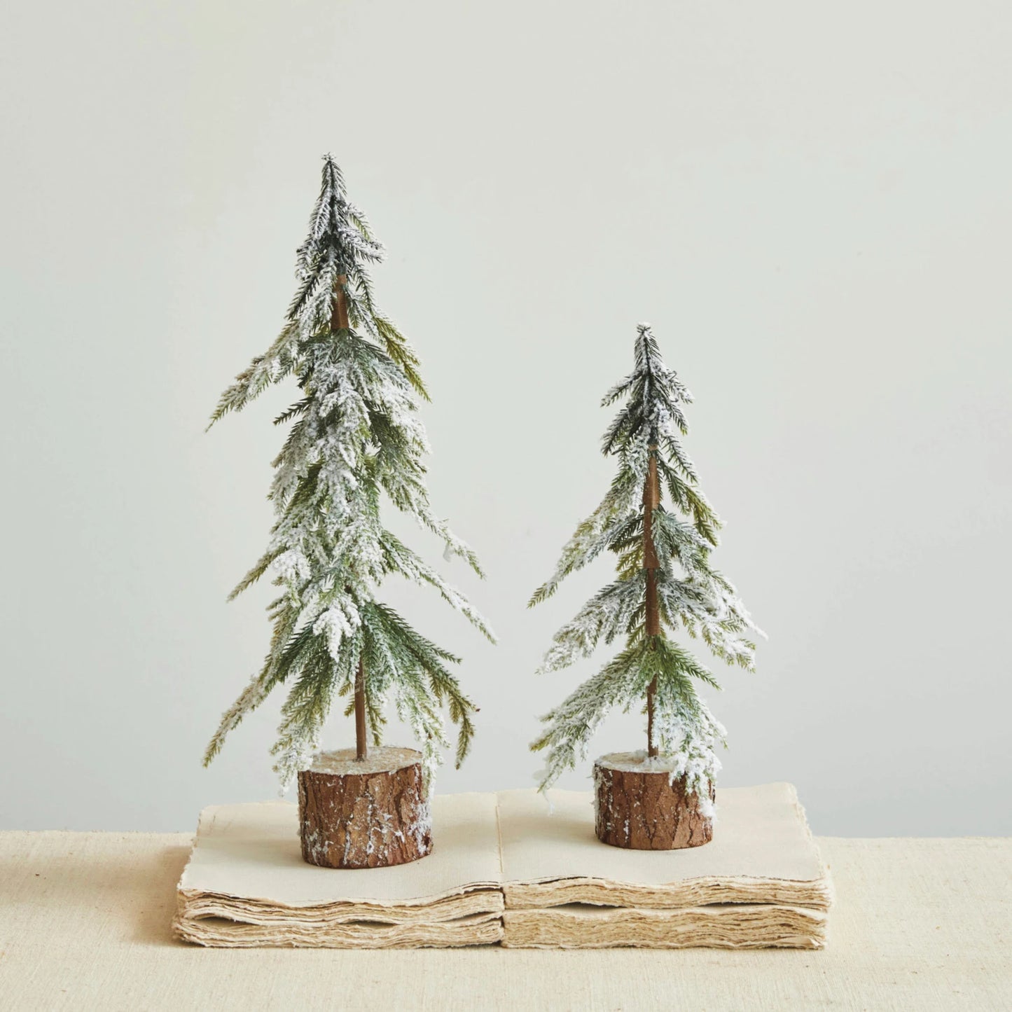 Faux Fir Tree with Wood Base