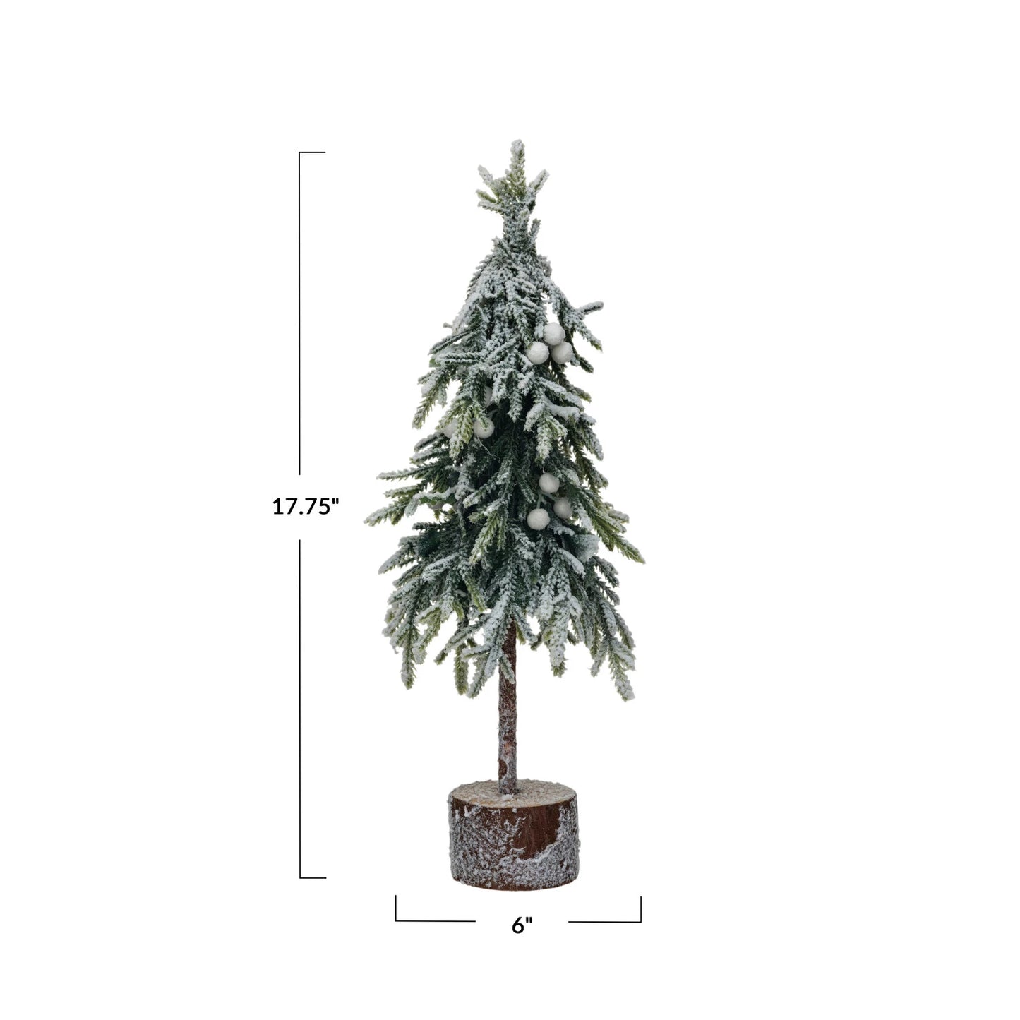 Faux Fir Tree with Wood Base