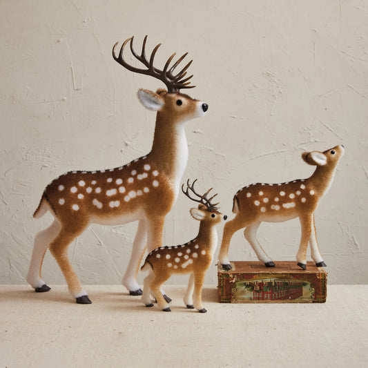 Flocked Foam Standing Deer