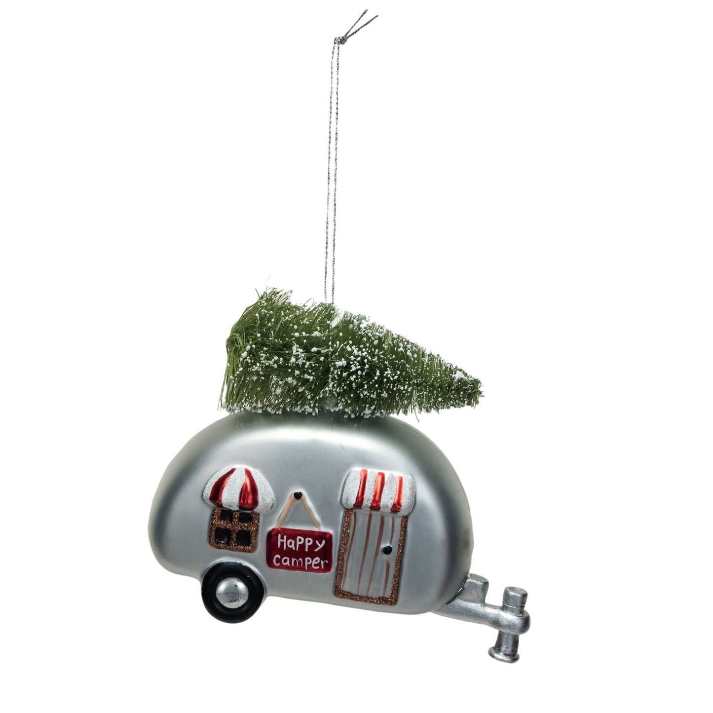 Glass Camper Ornament