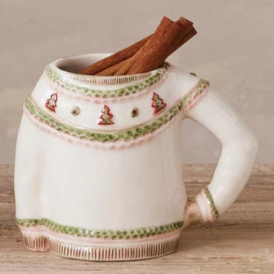 Stoneware Sweater Shaped Mug, 3 Styles