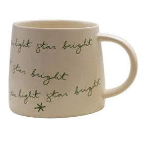 Stoneware Mug with Holiday Saying