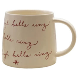 Stoneware Mug with Holiday Saying