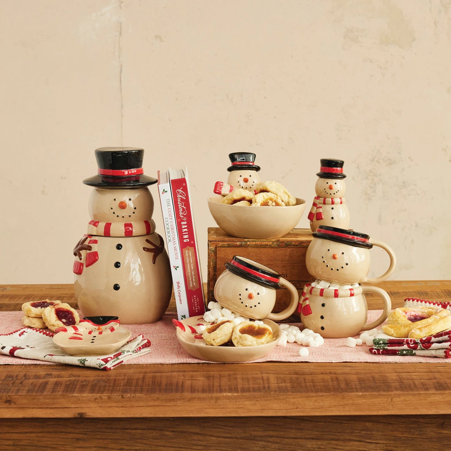 Snowman Mug with Platter