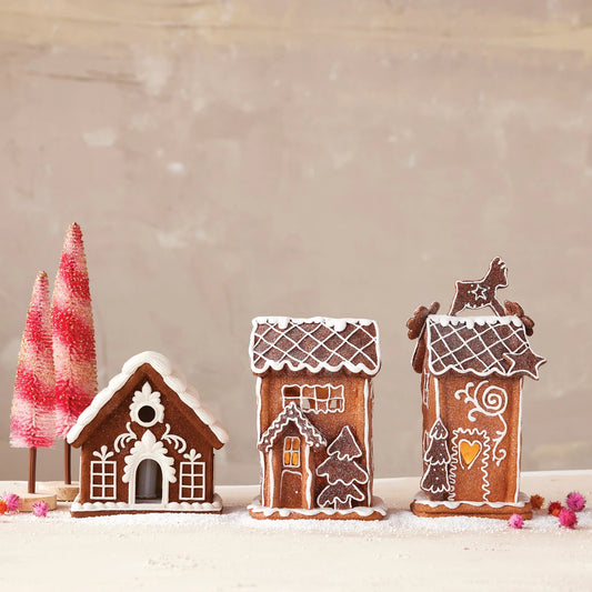 Resin Gingerbread House with LED Light