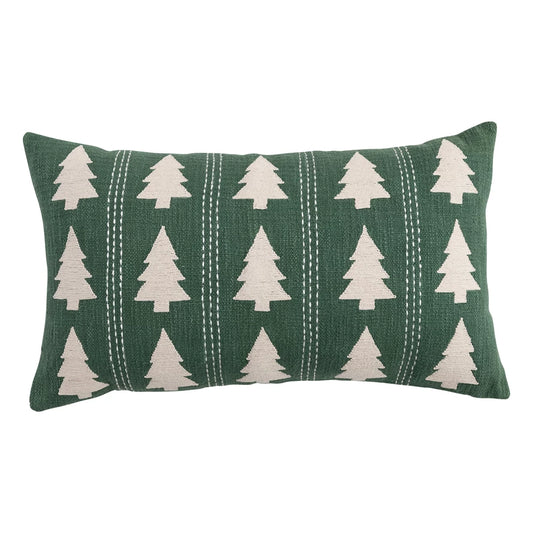 Lumbar Pillow with Trees Pattern