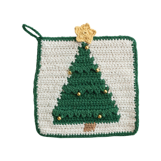 8" Square Cotton Crocheted Pot Holder