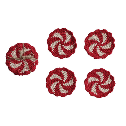 Crocheted Candy Shaped Coasters