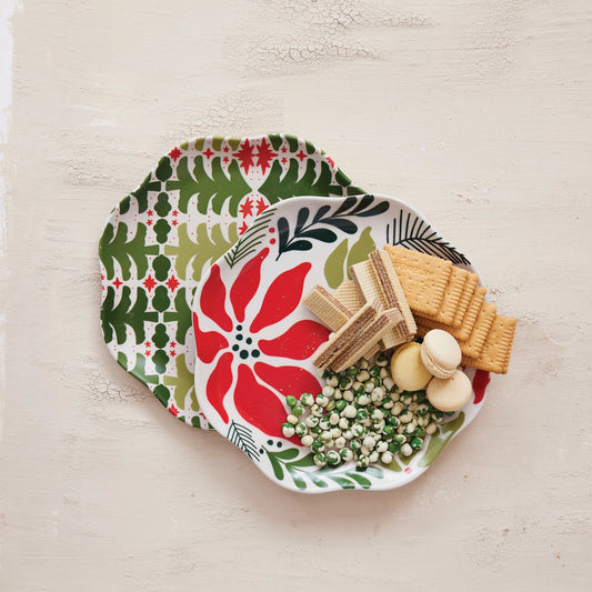 Bamboo Fiber Plate with Seasonal Botanical