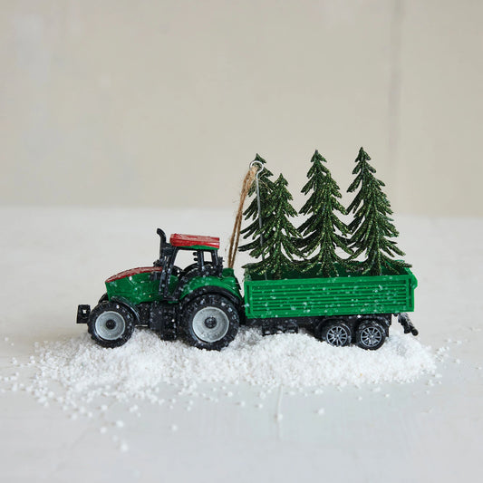 Plastic Tractor Ornament