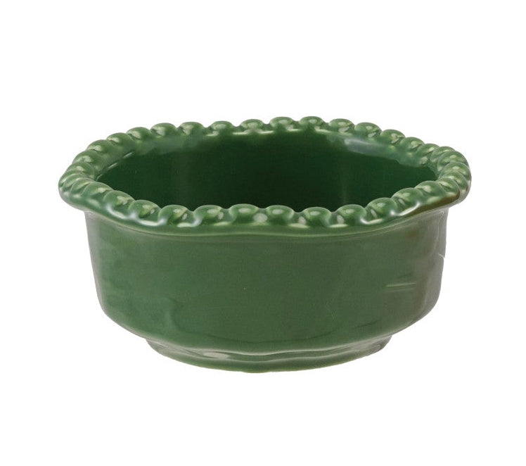 Organic Shaped Bowl with Hobnail Rim