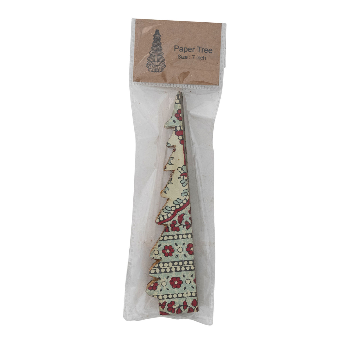 Handmade Recycled Block Printed Paper Folding Honeycomb Tree