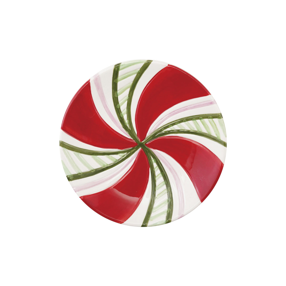 Ceramic Candy Striped Plate